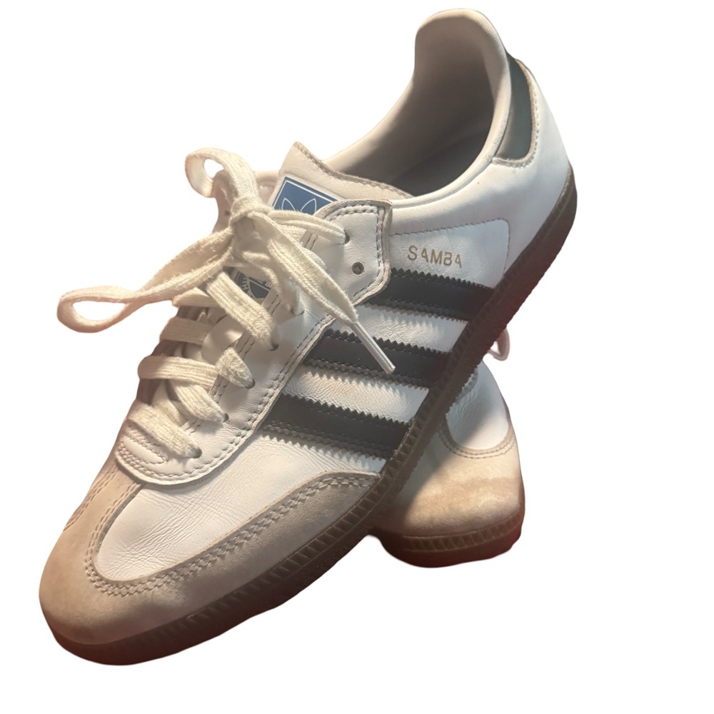 Adidas Samba White and Black Soccer Shoe